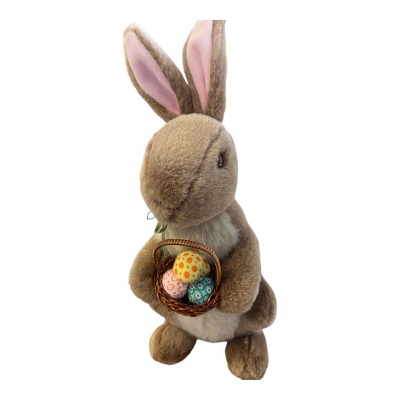 Disney Other - Disney Gund Classic Pooh Rabbit Plush 12" Easter Bunny Doll Basket Eggs Vtg